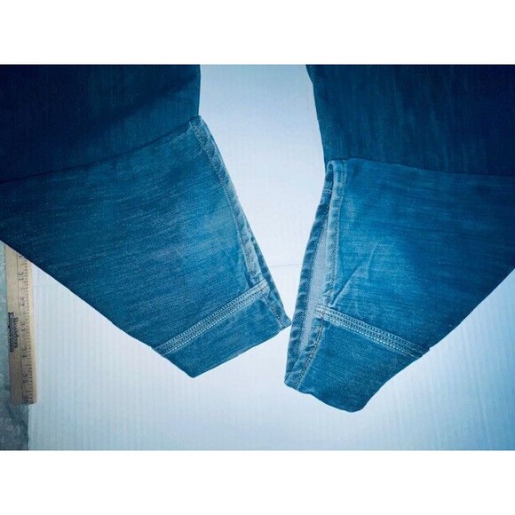 Levis 514 Mens Jeans 38x32 Blue Denim Slim Straight Medium Wash Retro Pockets - Picture 11 of 16